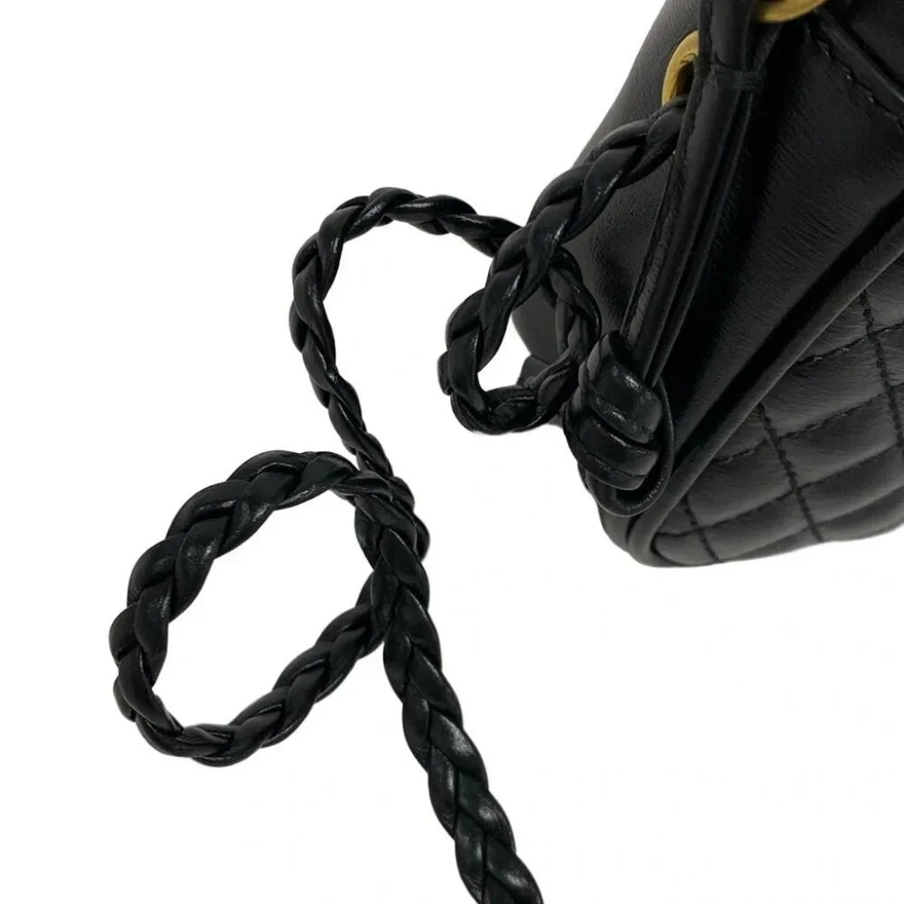 GUCCI GG Marmont/Sherry 536441 Black Green Red Leather Canvas Shoulder Bag - Picture 13 of 14